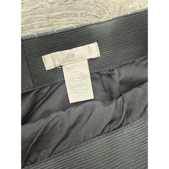H&M Dress Skirt Size 8 Gray with white stripes - Picture 3 of 5